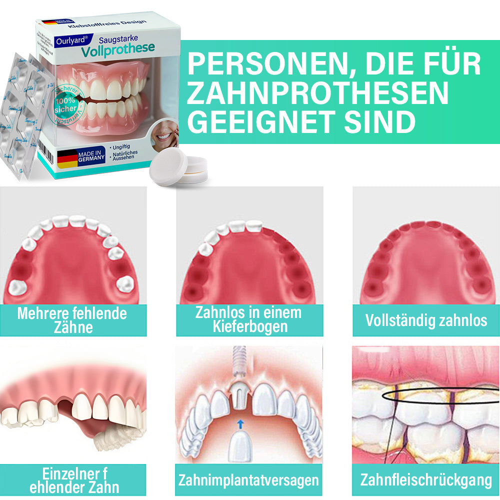 ✅ Hergestellt & Versand aus Deutschland | Ourlyard® Vollprothese mit Saugpassform🧡